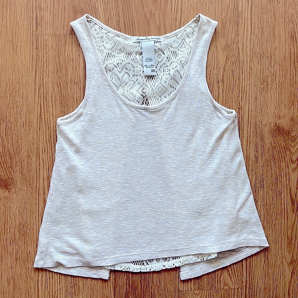 American Rag Tank Top - Lace Back - XS